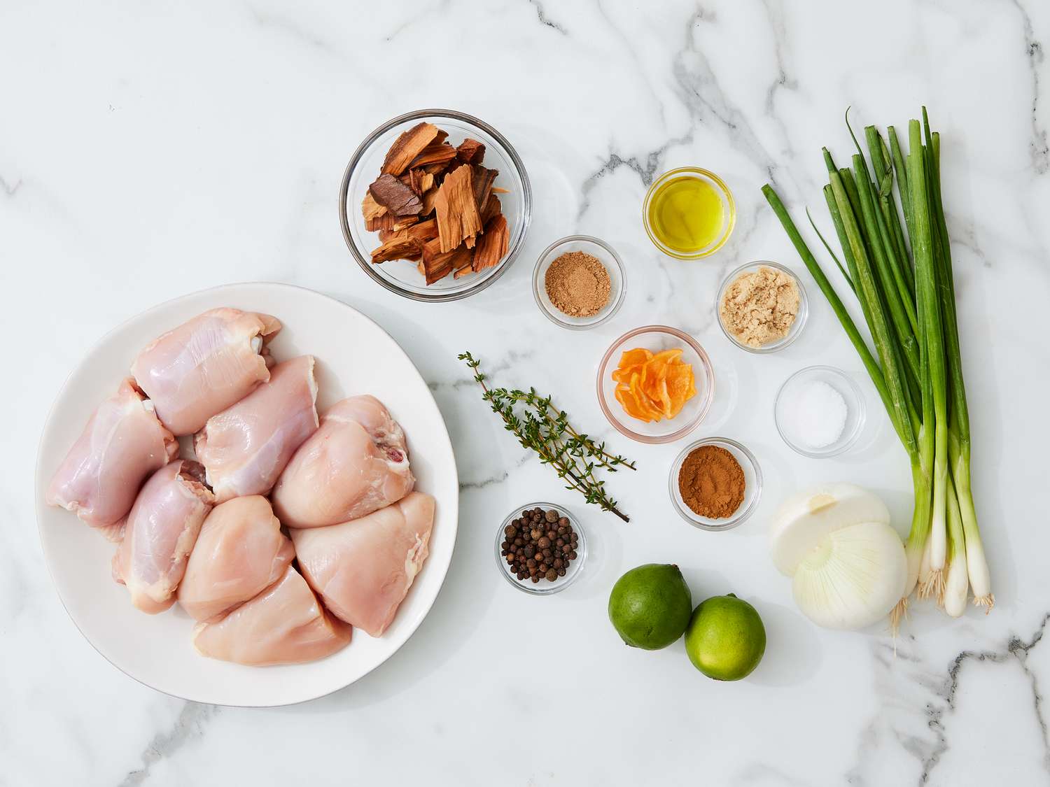 a photo of the ingredients to make the Jerk Chicken