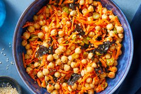 a recipe photo of the Chile-Spiced Chickpea Salad served in a bowl