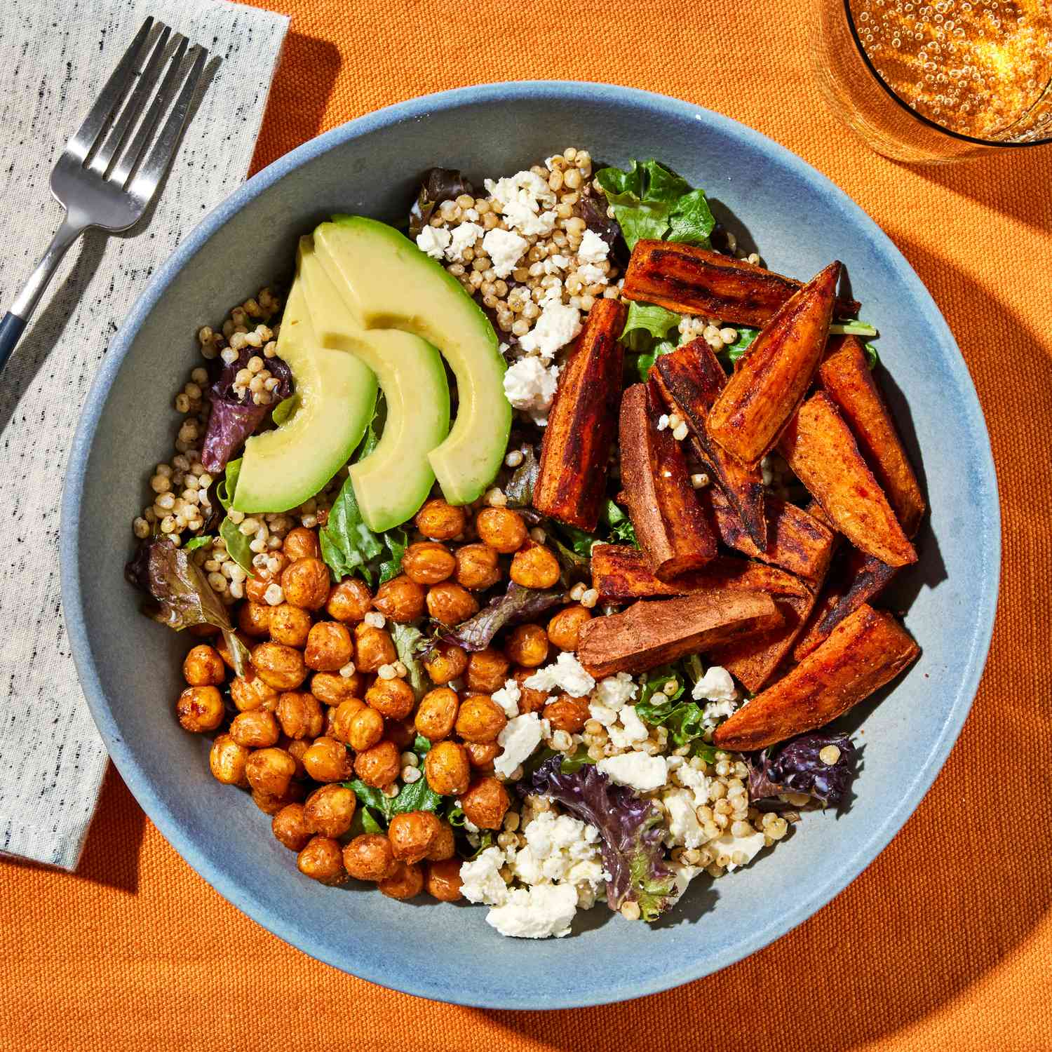 a photo of the Chickpea & Sweet Potato Grain Bowl served in a bowl