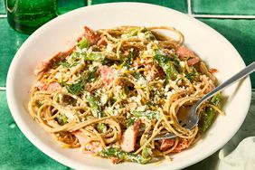  an image of the Creamy Salmon & Asparagus Pasta