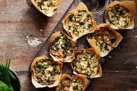 Greens-&-Gruyère Mini Quiches