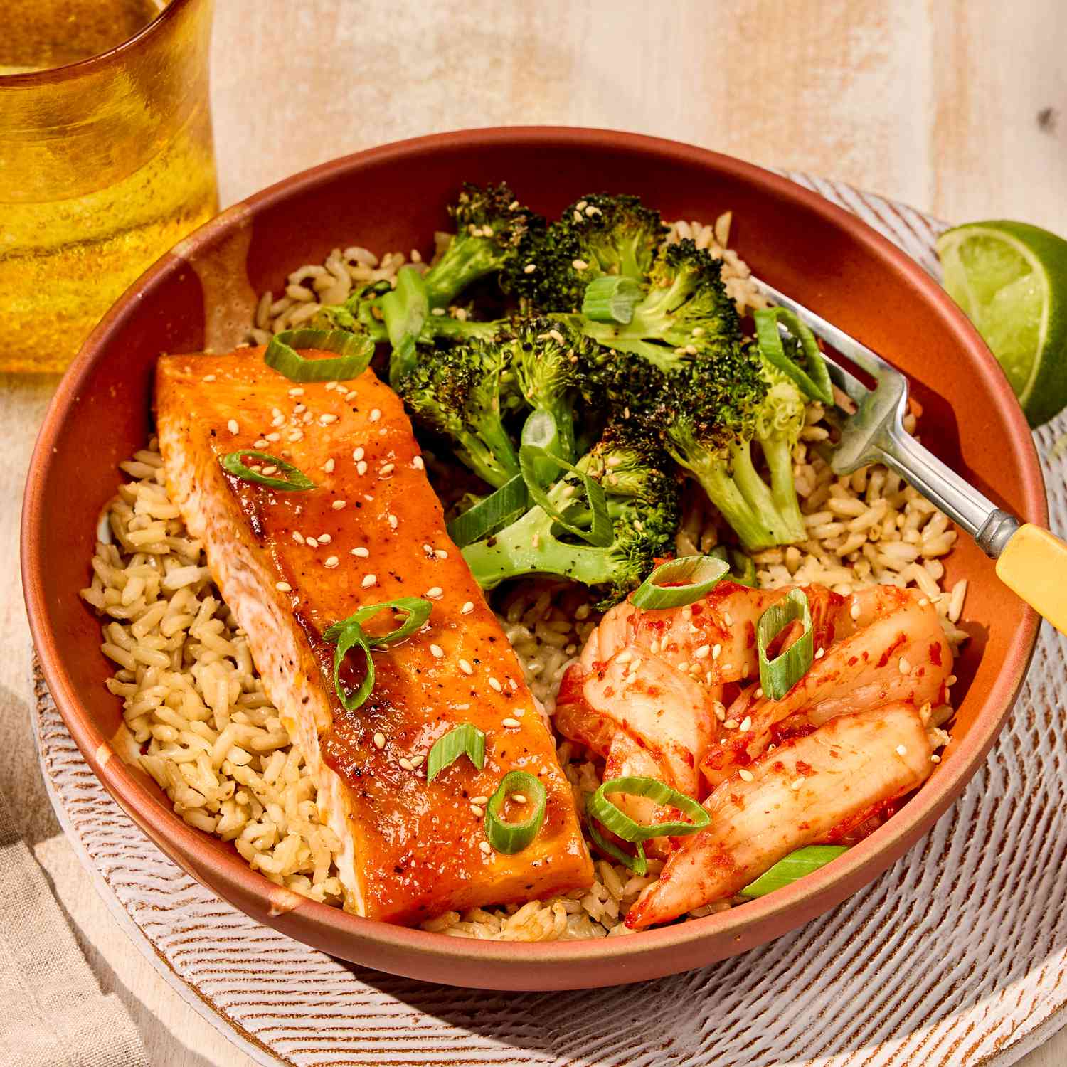 Photo of Spicy Roasted Salmon and Broccoli Rice Bowl