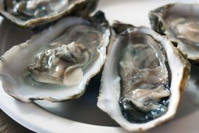 raw oysters on the half shell