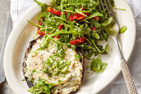 Ricotta-Stuffed Portobello Mushrooms with Arugula Salad