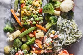 various frozen vegetables