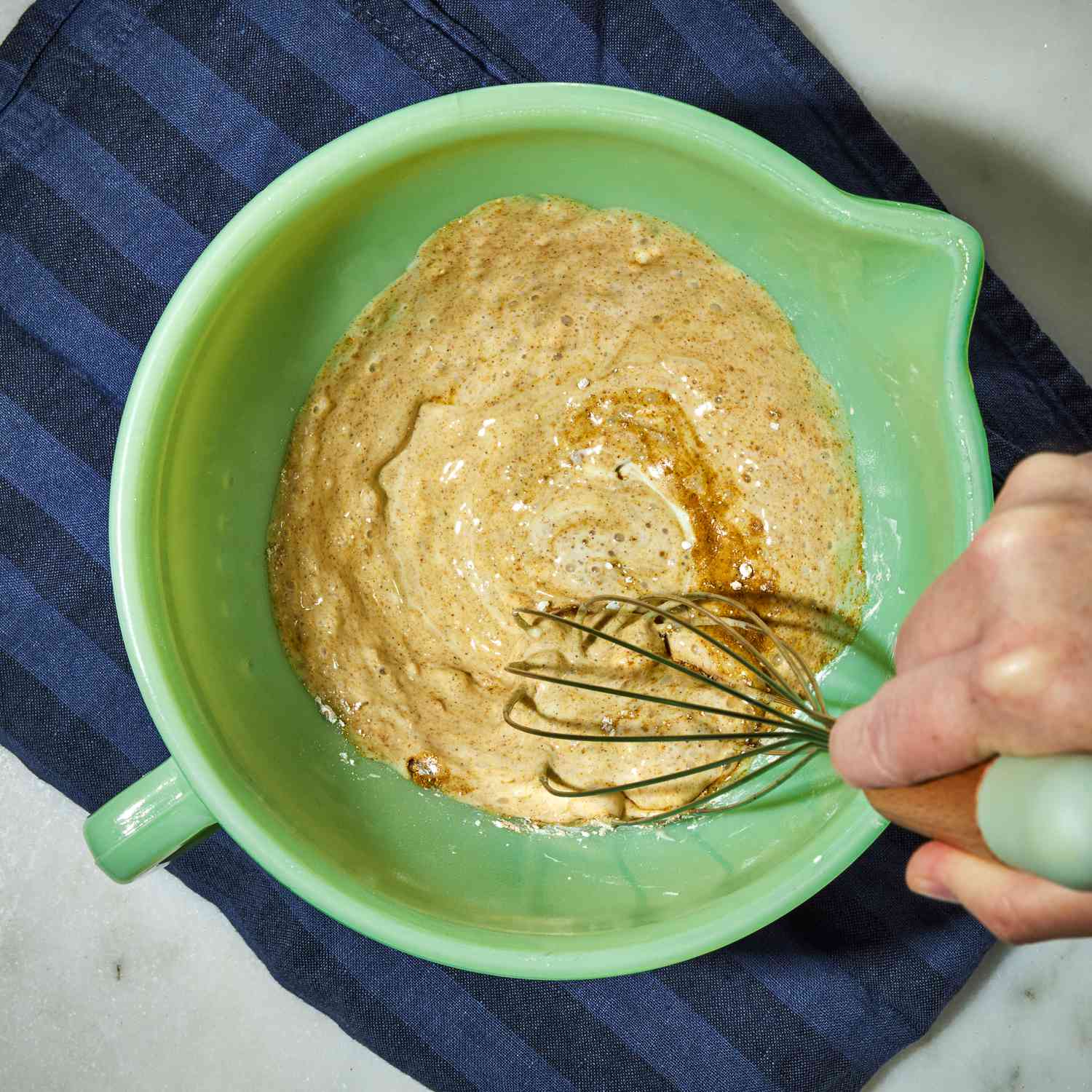 a photo of the batter being mixed