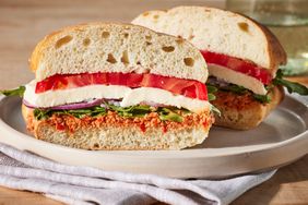 a recipe photo of the Veggie & Mozzarella Sandwich