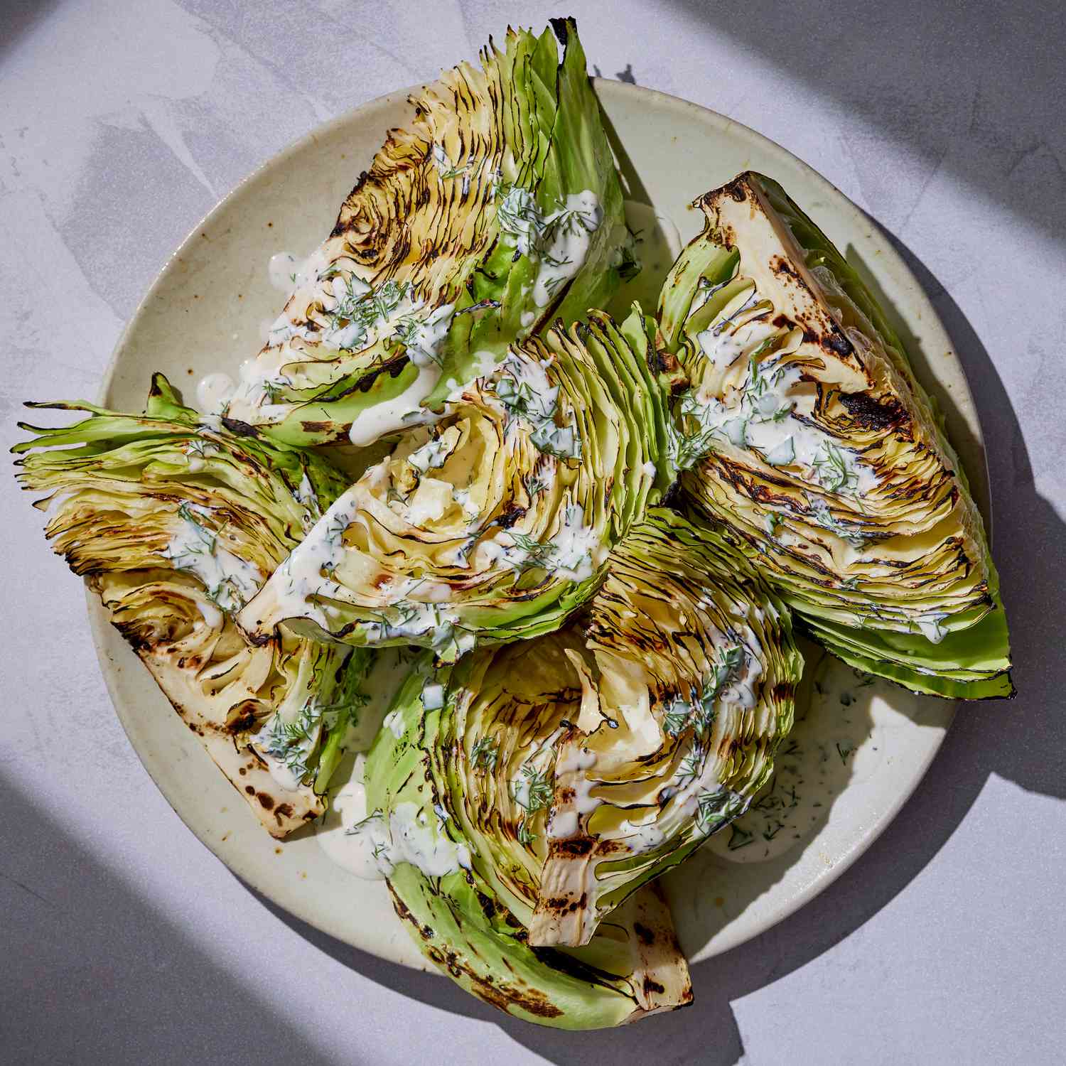 Charred Cabbage with Buttermilk-Herb Dressing