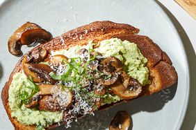 a recipe photo of the Mushroom-Ricotta Tartines