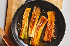 Sesame-Braised Leeks