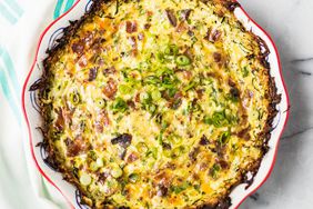 quiche lorraine with zucchini crust