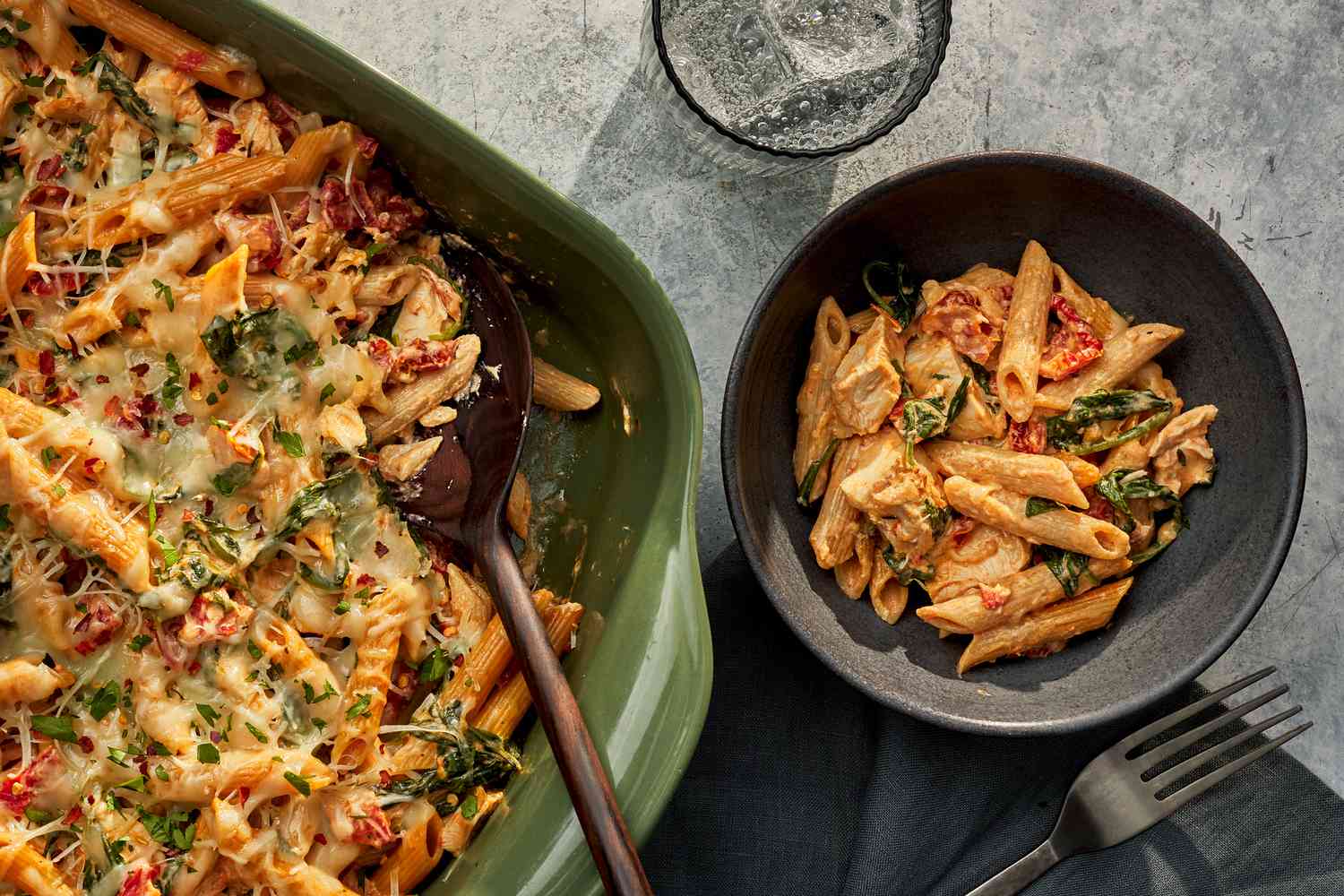 a recipe photo of the Creamy Sun-Dried Tomato & Chicken Pasta