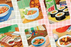 Minari Family Recipe Cards on a designed background