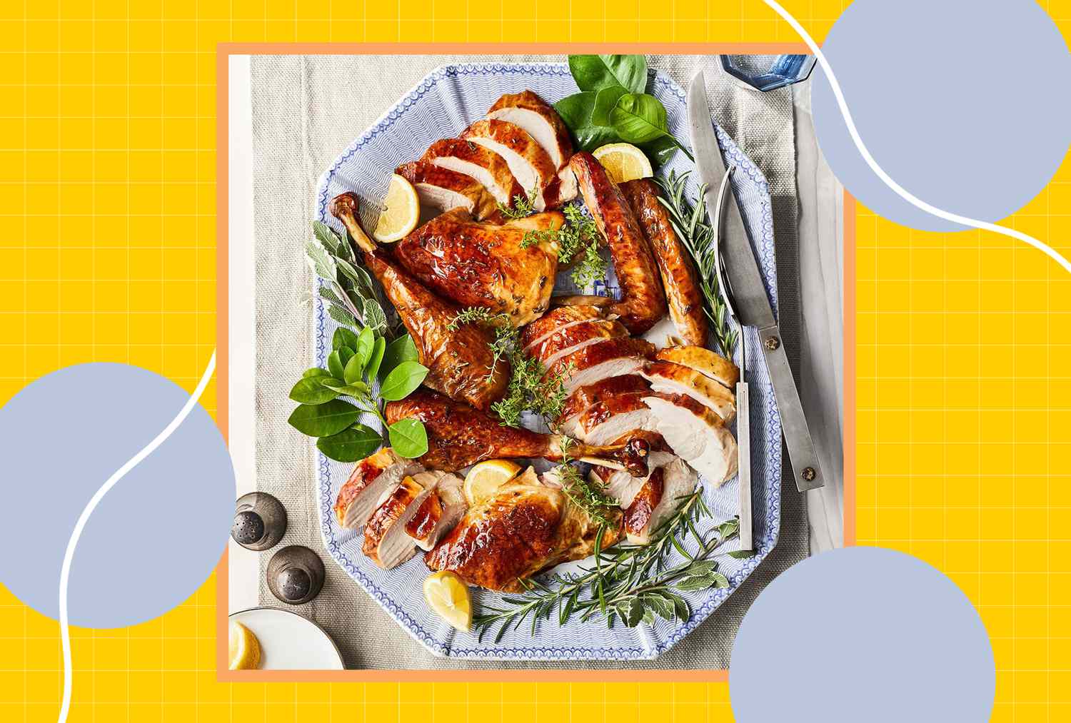 a recipe photo of the Slow-Roasted Rosemary Turkey with Peppercorn Gravy