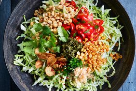 Tea Leaf Salad in a bowl 