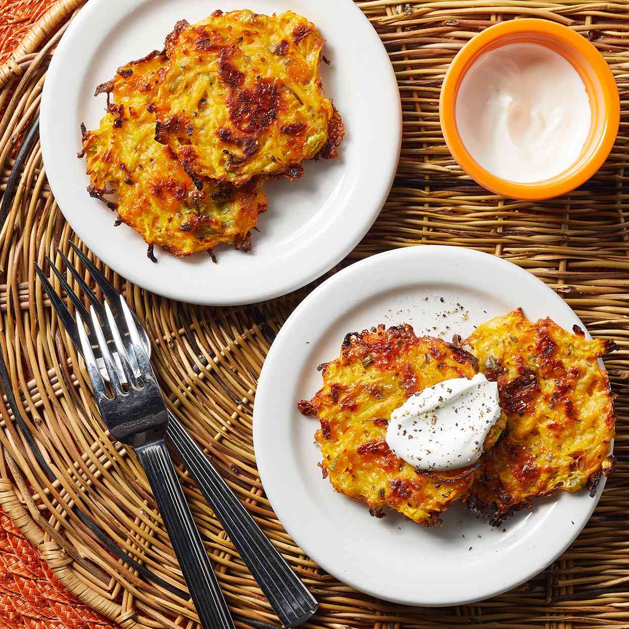 Cheesy Butternut Squash Fritters