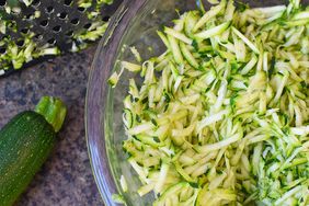 shredded zucchini in a bowl