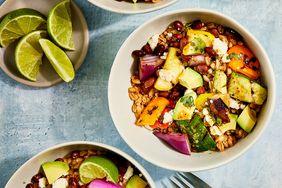 a recipe photo of the Farro Burrito Bowls