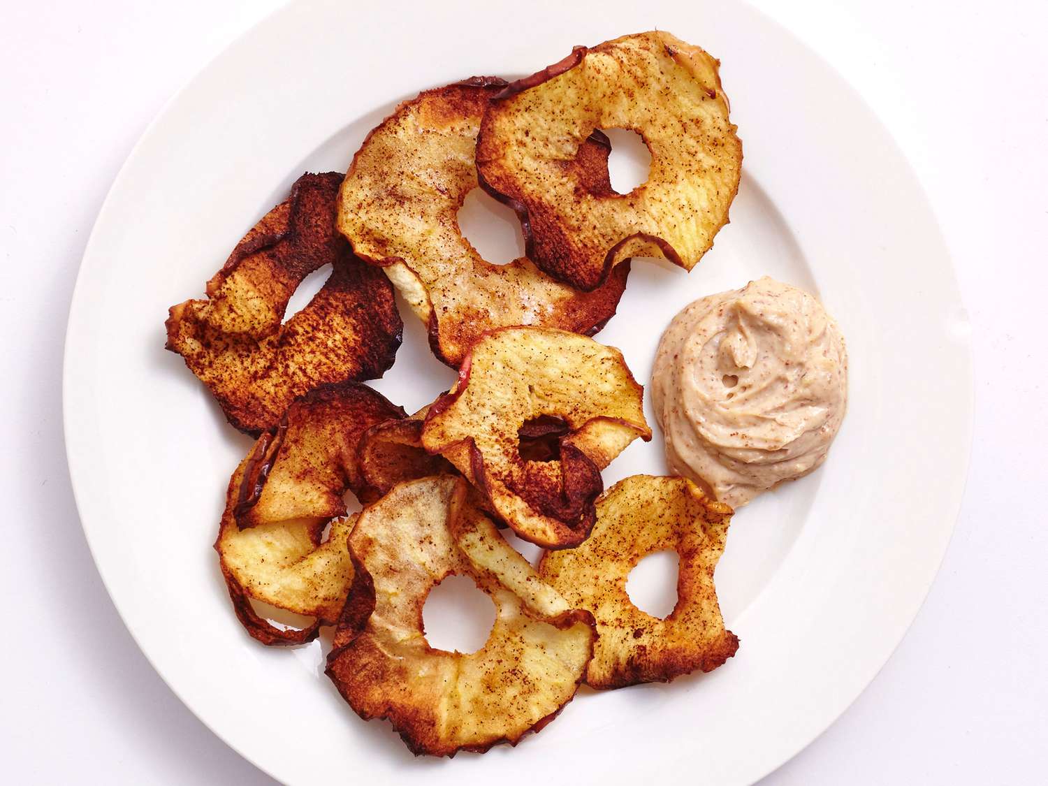 ck-Make These Easy Air-Fried Cinnamon Apple Chips With Almond Yogurt Dip