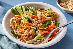 a recipe photo for the Spicy Chili Oil Noodles with Zucchini & Carrots