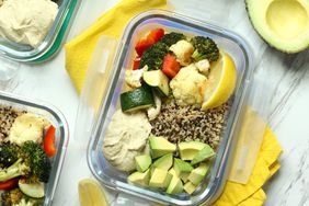 Lemon-Roasted Vegetable Hummus Bowls