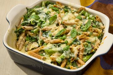 a recipe photo of Baked Pasta & Spring Veggies