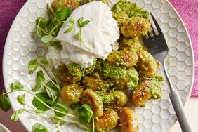 Gnocchi with Pea Pesto & Burrata