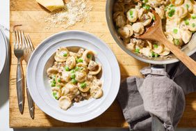 a recipe photo of the Creamy One-Pot Orecchiette with Sausage & Peas