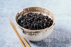 bowl of black rice