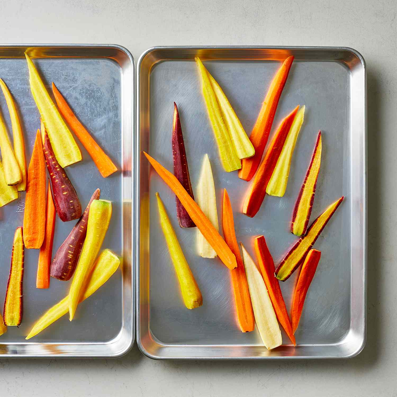 an image of the carrots on a baking sheet