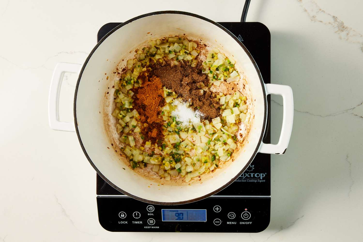 a photo of a step of making the Tofu Curry