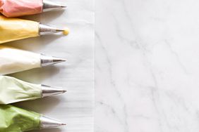 Natural Cookie Icing - multiple colors of icing in piping bags