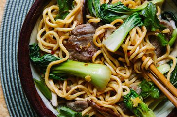 Spicy Pork Lo Mein Longevity Noodles