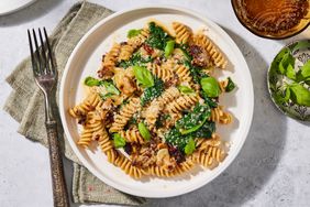 an image of the Baked Brie & Sun-Dried Tomato Pasta