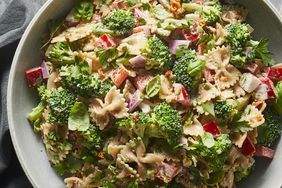 mediterranean broccoli pasta salad﻿