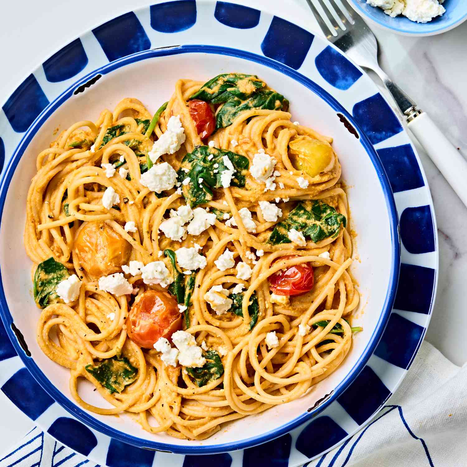 a recipe photo of the Creamy Feta & Tomato Pasta