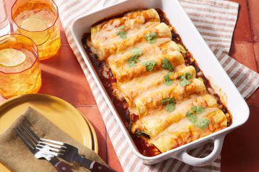 a recipe photo of the Veggie Enchiladas
