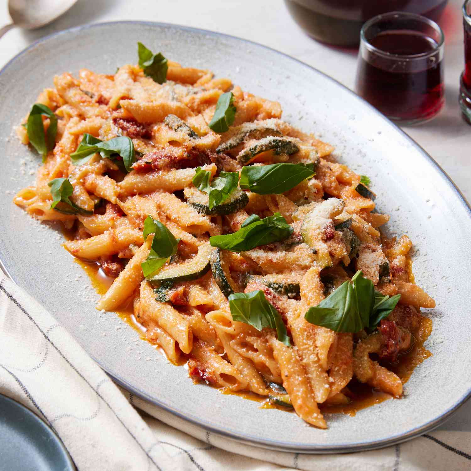 a recipe photo of the Penne with Zucchini