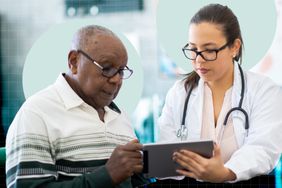 a photo of a doctor speaking to a nurse