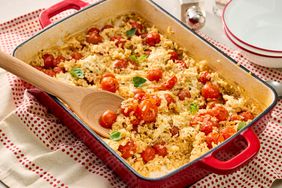 an image of the Baked Tomato & Feta Rice Casserole