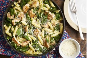 Chicken & Spinach Skillet Pasta with Lemon & Parmesan