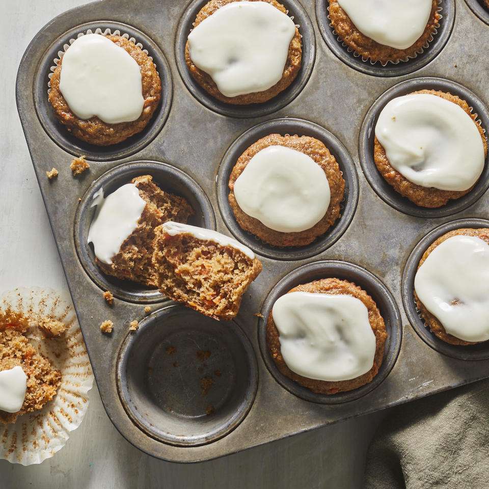 Tin full of Carrot Cake Muffins