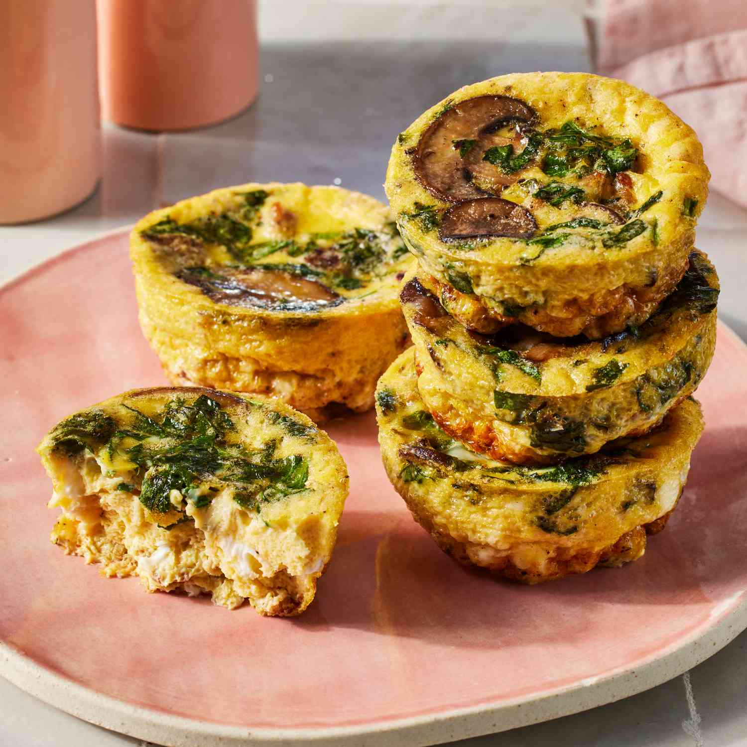 a recipe photo of the Sausage, Spinach & Mushroom Egg Bites