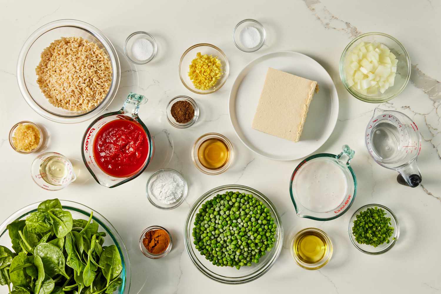 a photo of the ingredients to make the Tofu Curry 