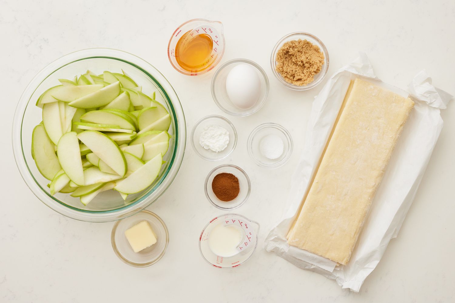 a photo of the ingredients to make the Puff-Pastry Apple Turnovers with Brown Butter