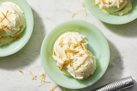 Piña Colada Nice Cream in green bowls