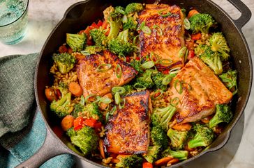 a recipe photo of Honey-Garlic Salmon Skillet