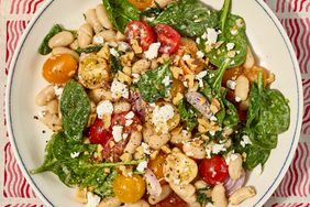 an image of the No-Cook White Bean Salad with Feta & Lemon-Garlic Vinaigrette