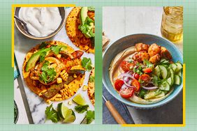 a collage featuring some of the recipes in the meal plan