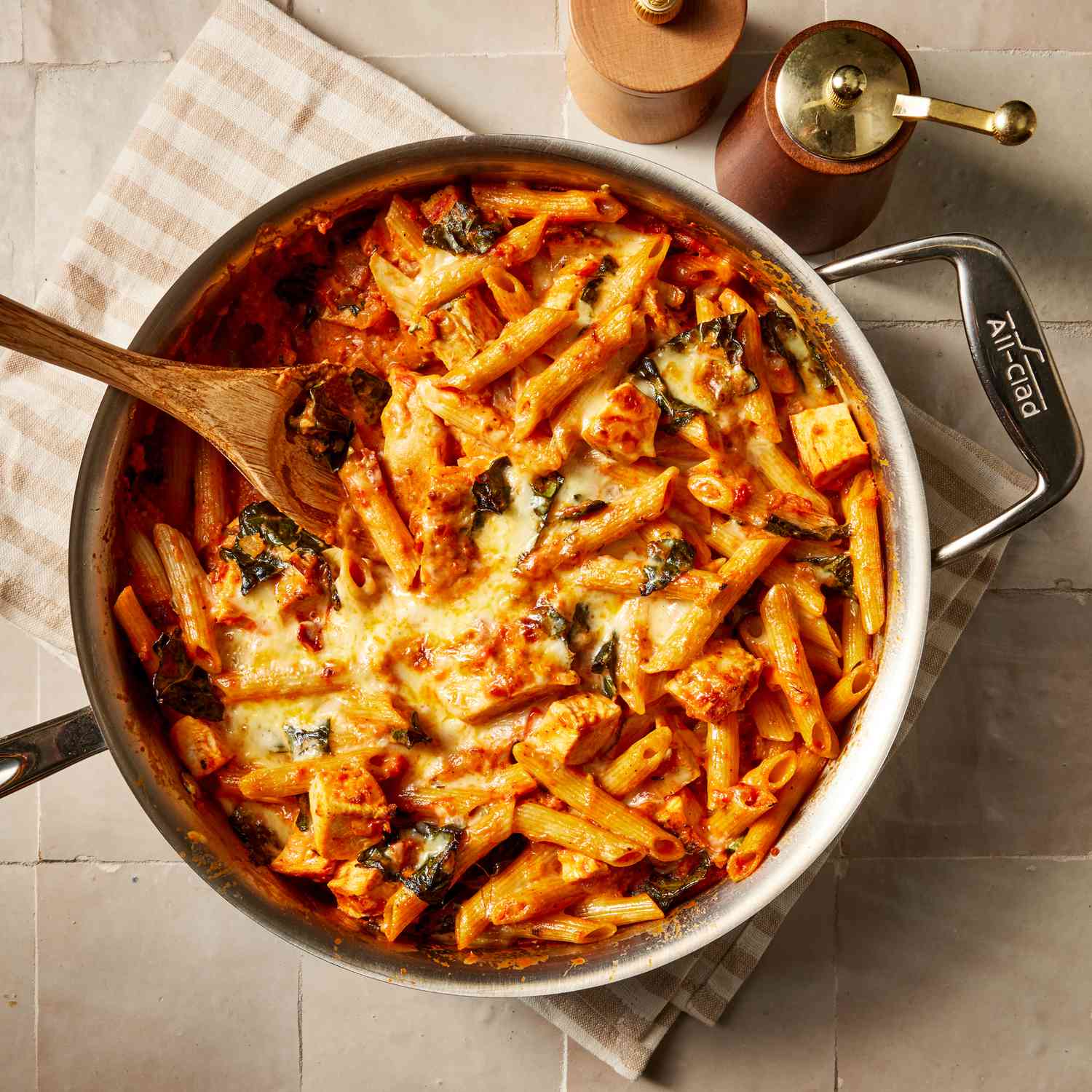 a recipe photo of the Cheesy Chicken Pasta Bake